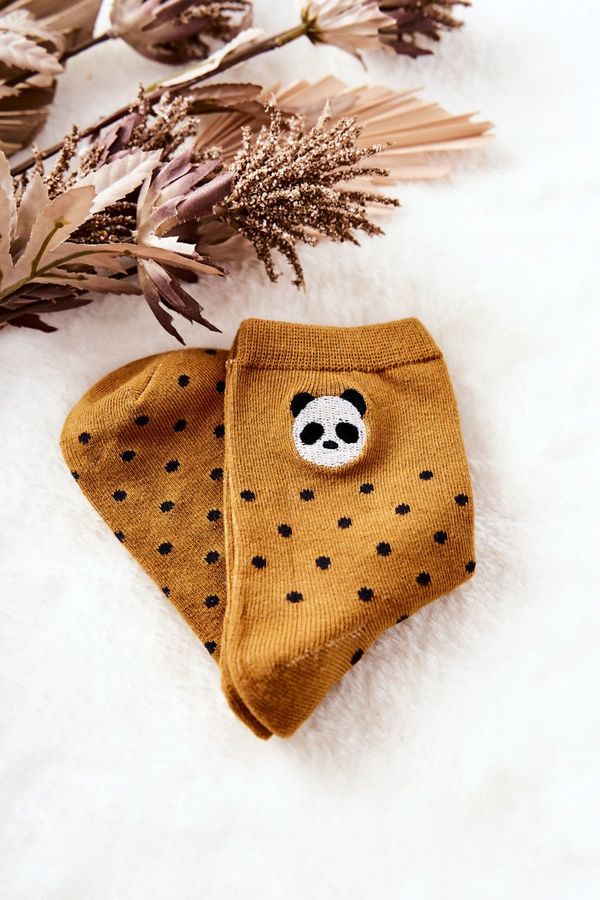 Kesi Children's socks In points Panda Yellow