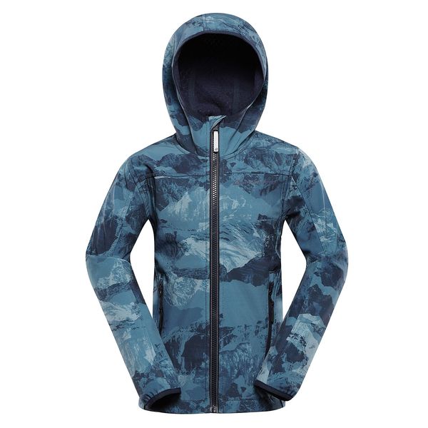 ALPINE PRO Children's softshell jacket ALPINE PRO HOORO blue mirage variant pa