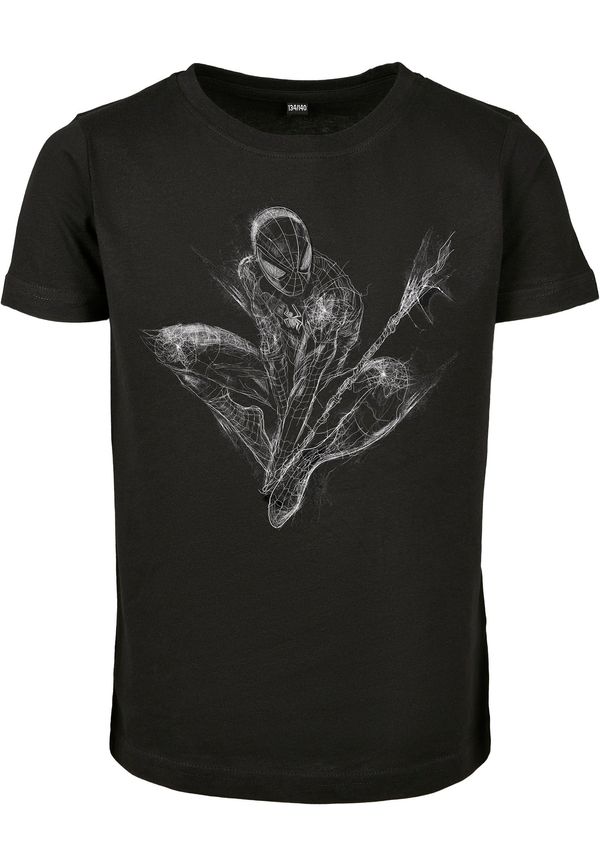 Mister Tee Children's Spiderman Scratched T-Shirt Black