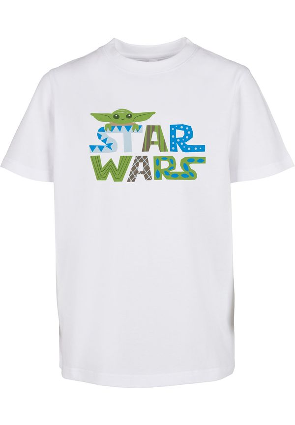 MT Kids Children's T-shirt with colorful Star Wars logo white