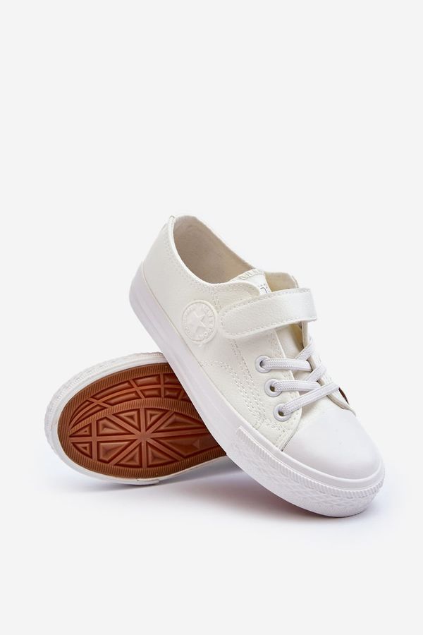 Kesi Children's Velcro leather sneakers white Delmara