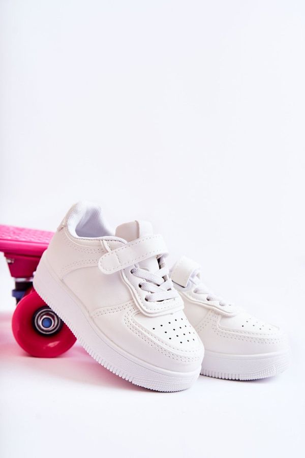 Kesi Children's Velcro Sports Shoes White Elike