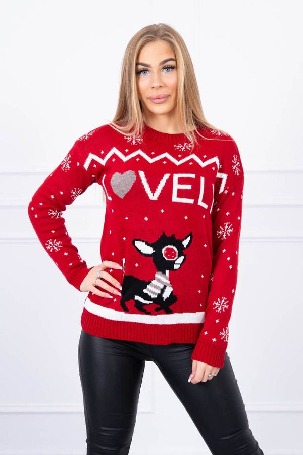 Kesi Christmas sweater with red lettering