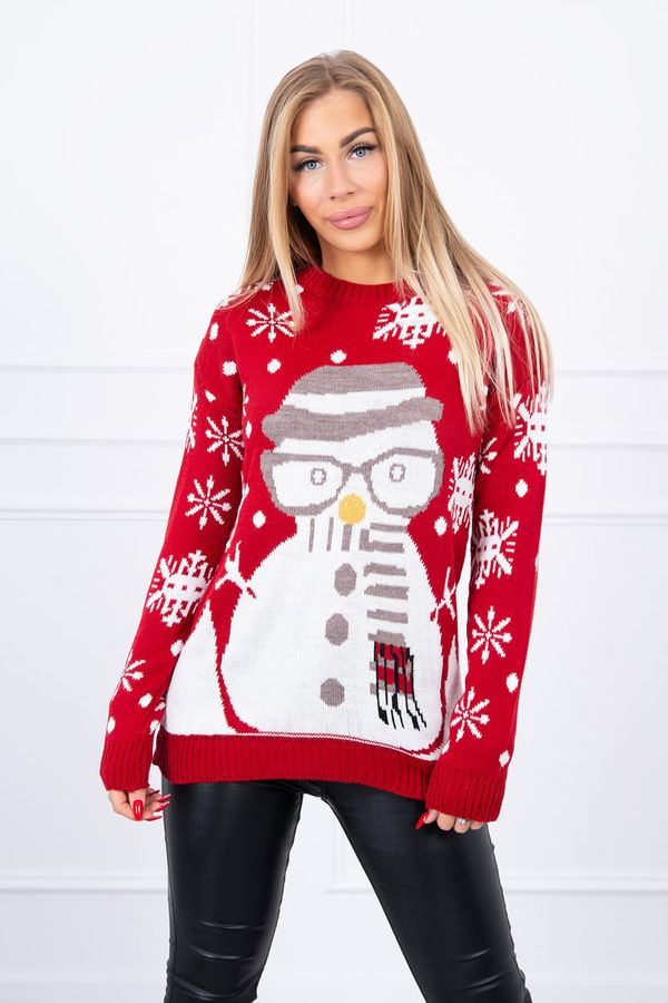 Kesi Christmas sweater with red snowman