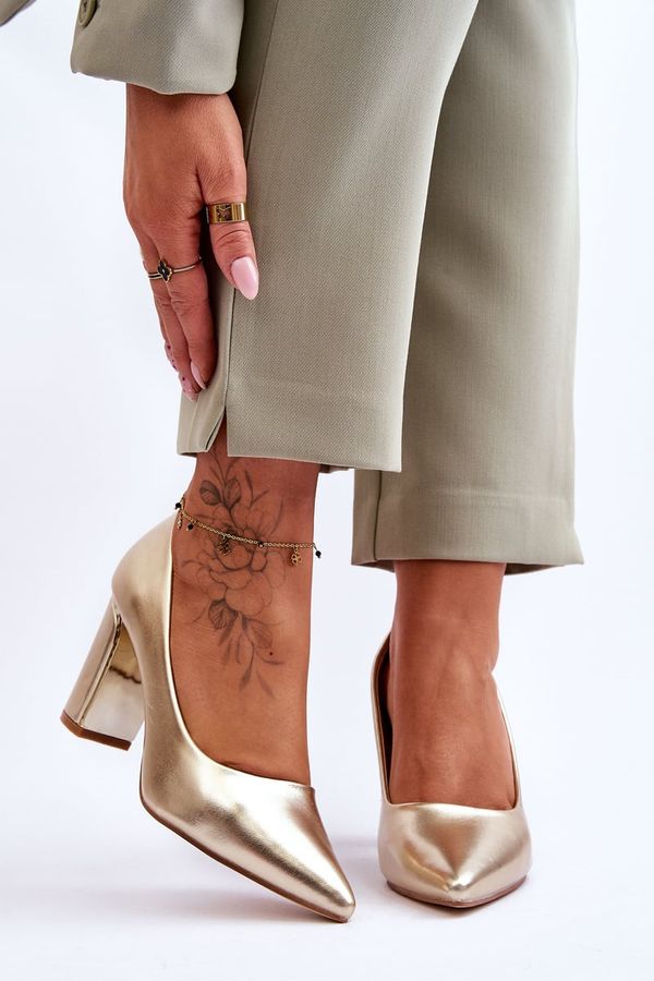 Kesi Classic Heeled Pumps Gold Elizabeth