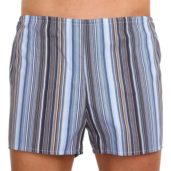 Foltýn Classic men's boxer shorts Foltýn blue with stripes extra oversize
