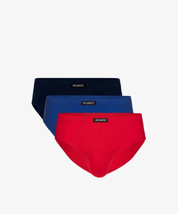 Atlantic Classic men's briefs ATLANTIC 3Pack - dark blue/blue/red