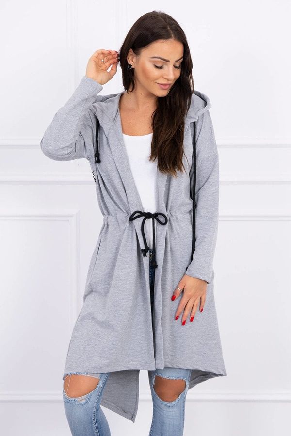 Kesi Coat with a longer back grey