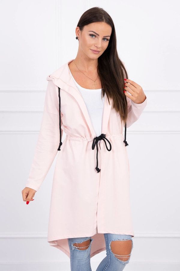 Kesi Coat with a longer back powder pink