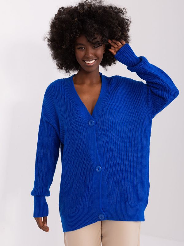 Fashionhunters Cobalt blue cardigan with buttons from RUE PARIS