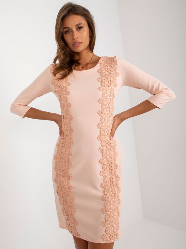 Fashionhunters Cocktail dress peach pencils