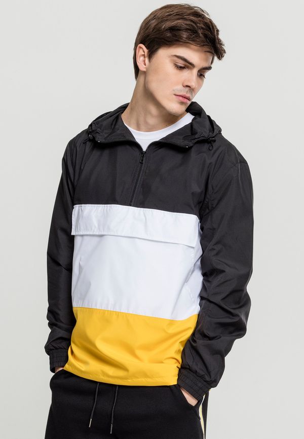 Urban Classics Color Block Pull Over Blk/chromeyellow/wht Jacket