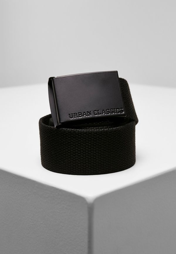 Urban Classics Colorful canvas belt with buckle black