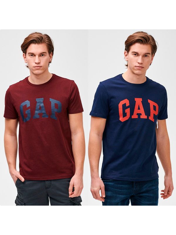 GAP Colorful men's T-shirt GAP Logo basic arch, 2pcs