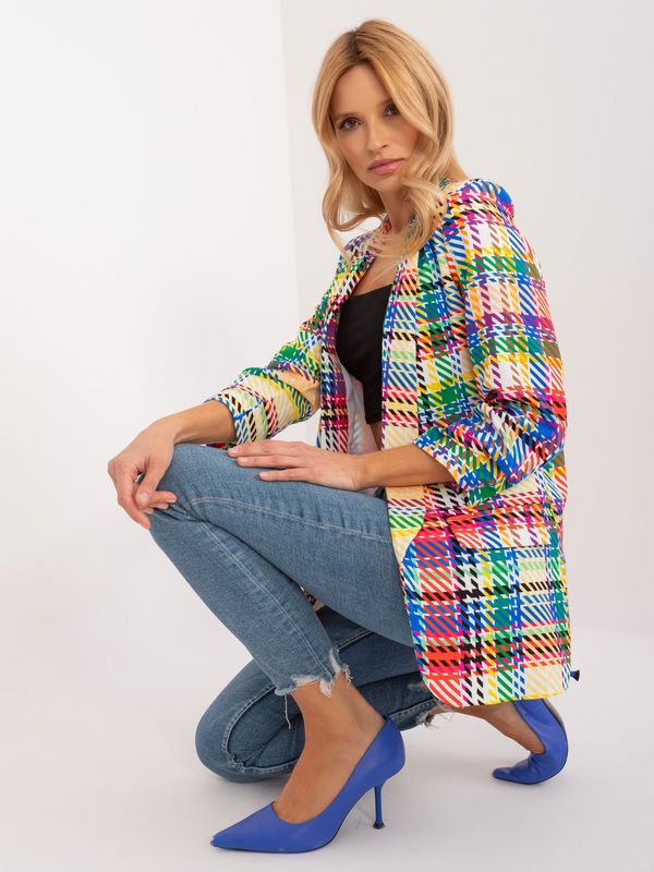 Fashionhunters Colorful women's blazer without fasteners