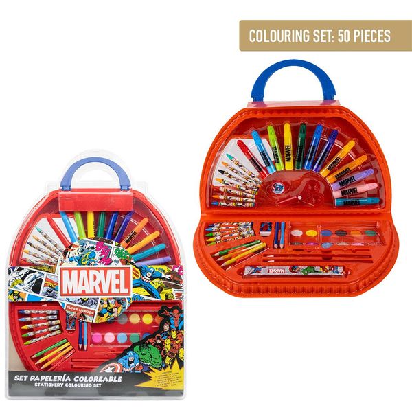 Marvel COLOURING STATIONERY SET 50 PIEZAS MARVEL