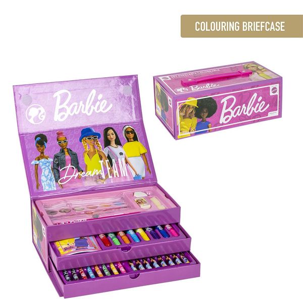 Barbie COLOURING STATIONERY SET BRIEFCASE BARBIE