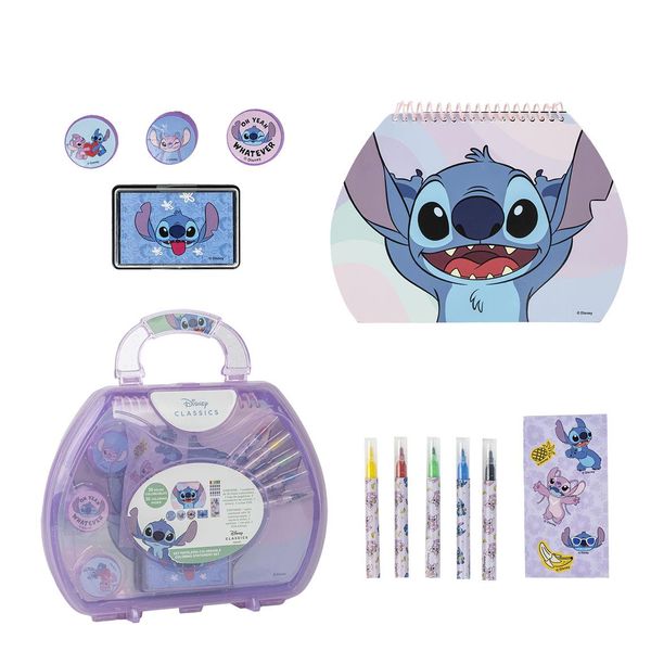 STITCH COLOURING STATIONERY SET BRIEFCASE STITCH