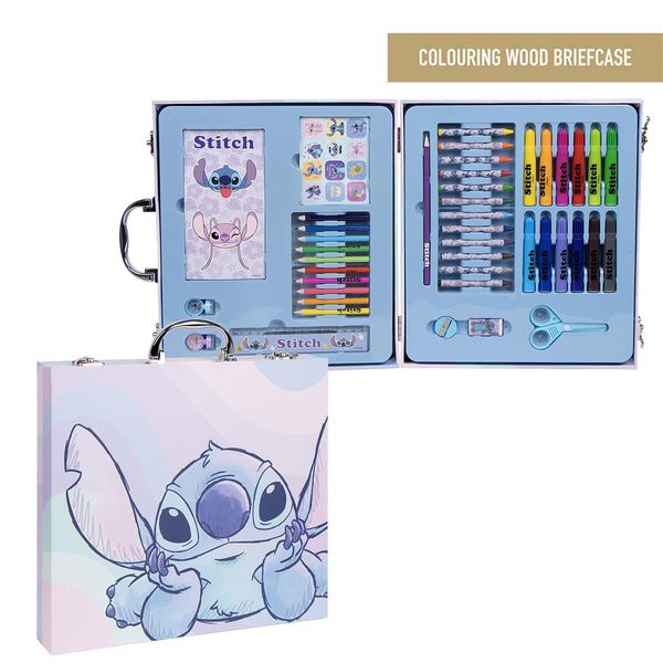 STITCH COLOURING STATIONERY SET BRIEFCASE STITCH