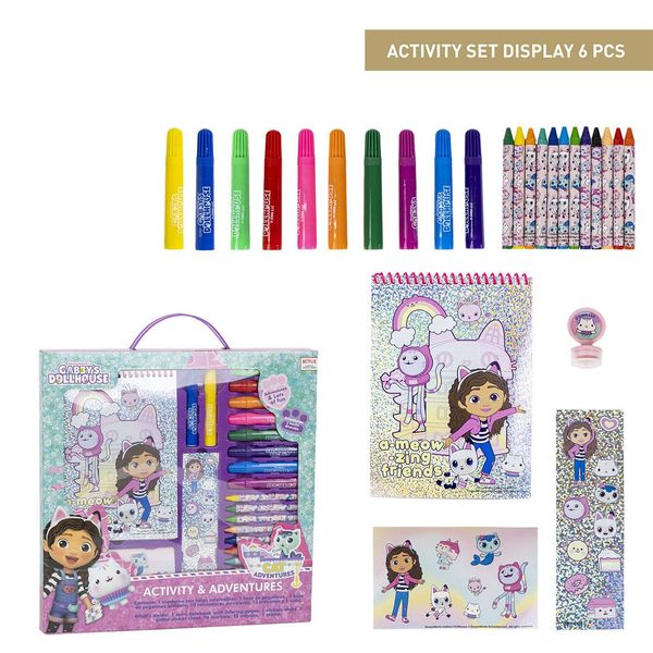 GABBY´S DOLLHOUSE COLOURING STATIONERY SET DISPLAY GABBY´S DOLLHOUSE