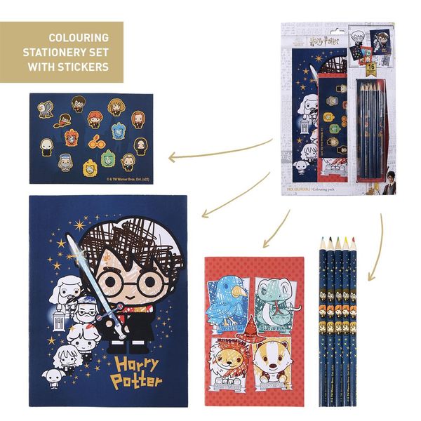 HARRY POTTER COLOURING STATIONERY SET HARRY POTTER