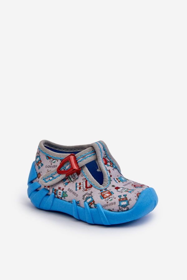 Kesi Comfortable children's slippers BEFADO Blue-gray