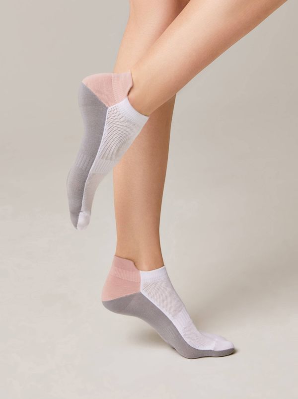 Conte Conte Woman's Socks 393 White-Grey