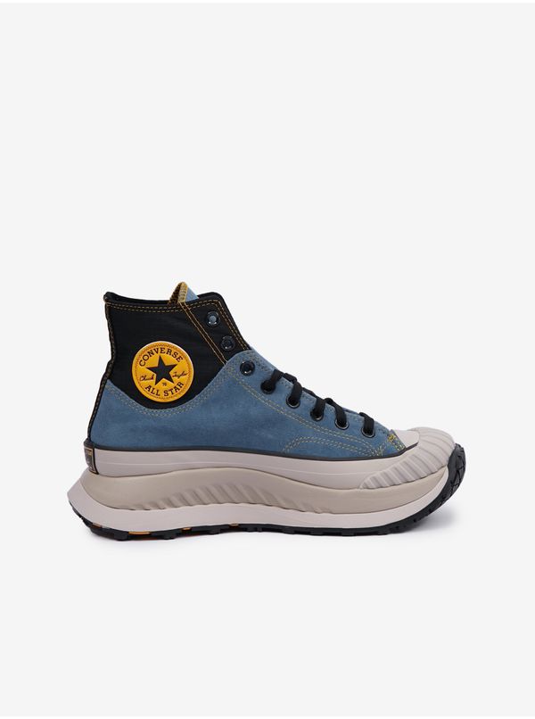 Converse Converse Mens Ankle Sneakers Black and Blue with Suede Details Convers - Men