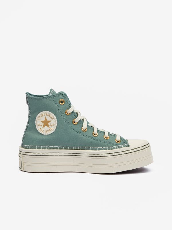 Converse Converse Taylor All Star Modern Lift Green Women's Platform Ankle Sneakers
