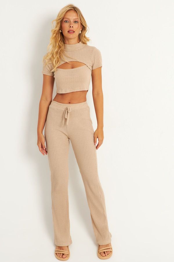 Cool & Sexy Cool & Sexy Women's Camel Window Suit