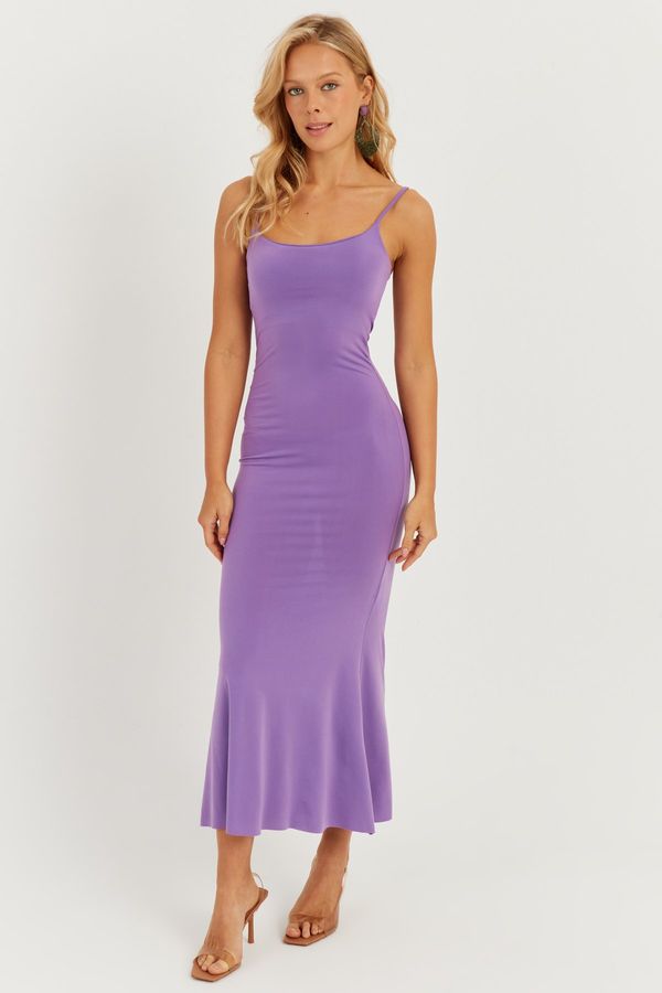 Cool & Sexy Cool & Sexy Women's Lilac Strappy Maxi Dress