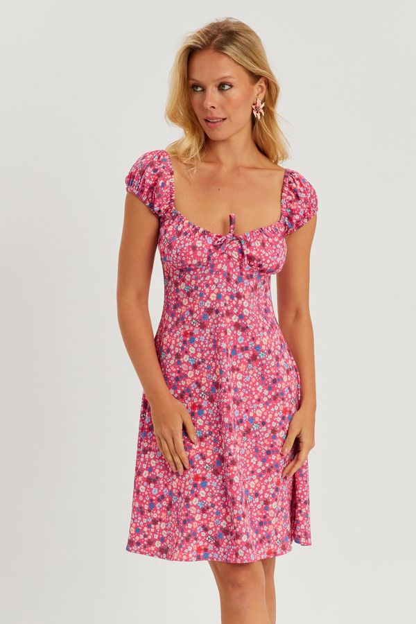 Cool & Sexy Cool & Sexy Women's Pink Floral Mini Dress GO165