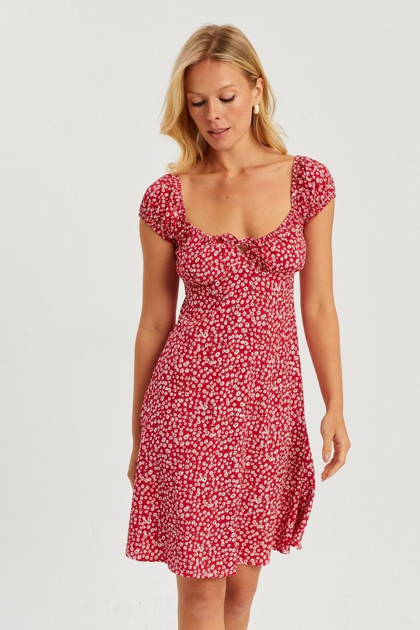 Cool & Sexy Cool & Sexy Women's Red Floral Mini Dress GO165