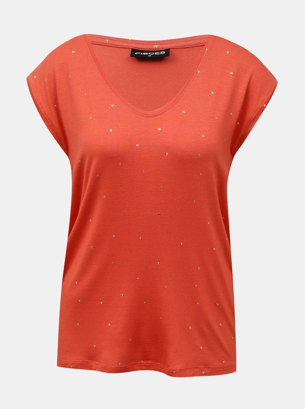 Pieces Coral Patterned T-Shirt Pieces Milly - Women