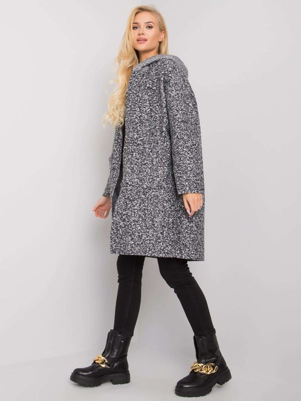 Fashionhunters Cordelia grey coat with hood OCH BELLA