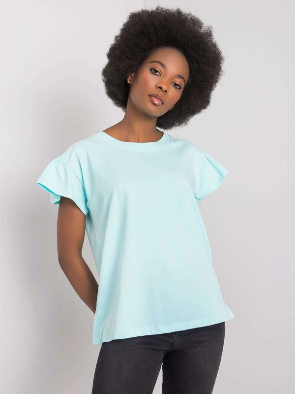 Fashionhunters Cotton blouse RUE PARIS Mint