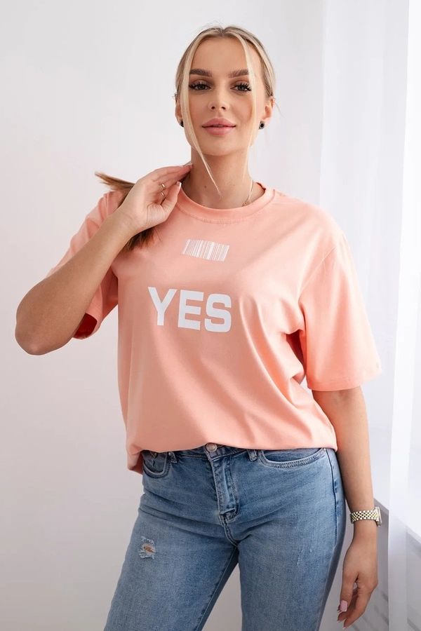 Kesi Cotton blouse with apricot print Yes/No
