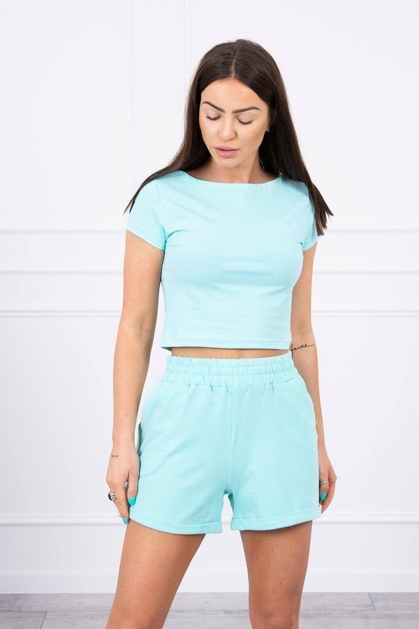 Kesi Cotton set with mint shorts