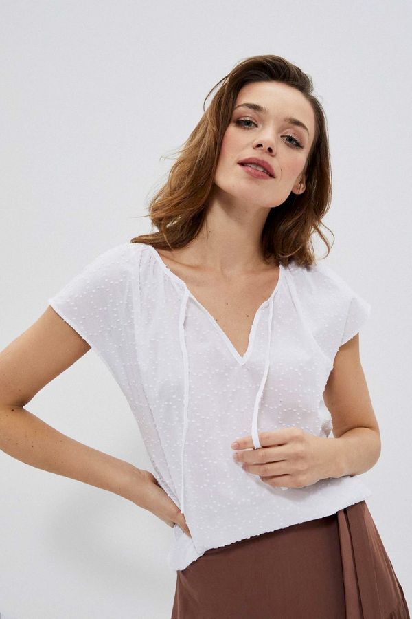 Moodo Cotton shirt blouse - white