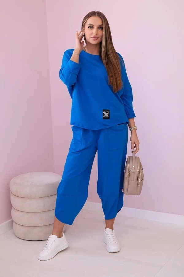 Kesi Cotton tracksuit cornflower blue