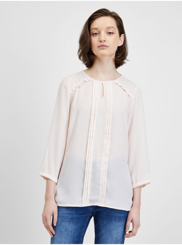 CAMAIEU Cream blouse with three-quarter sleeves CAMAIEU - Ladies