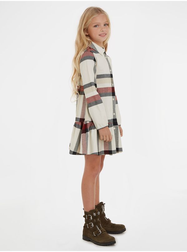 Tommy Hilfiger Cream Girly Plaid Shirt Dress Tommy Hilfiger - Girls