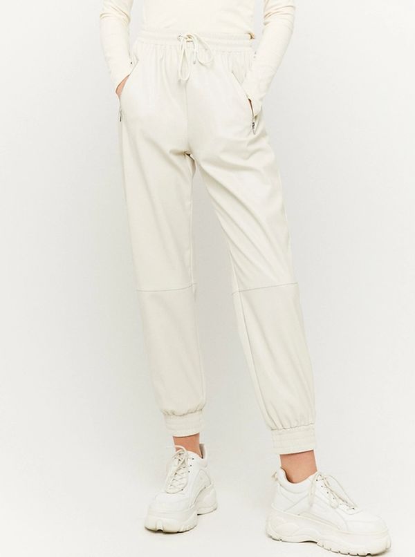 TALLY WEiJL Cream leatherette pants TALLY WEiJL - Women