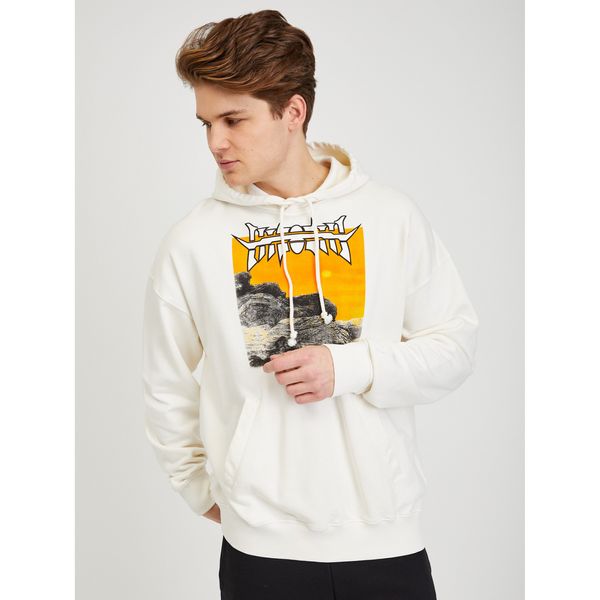 Diesel Cream Mens Hoodie Diesel - Men