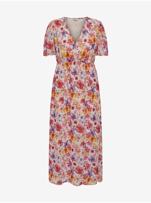 Only Cream-pink Women's Floral Maxi-Dresses ONLY Star - Women