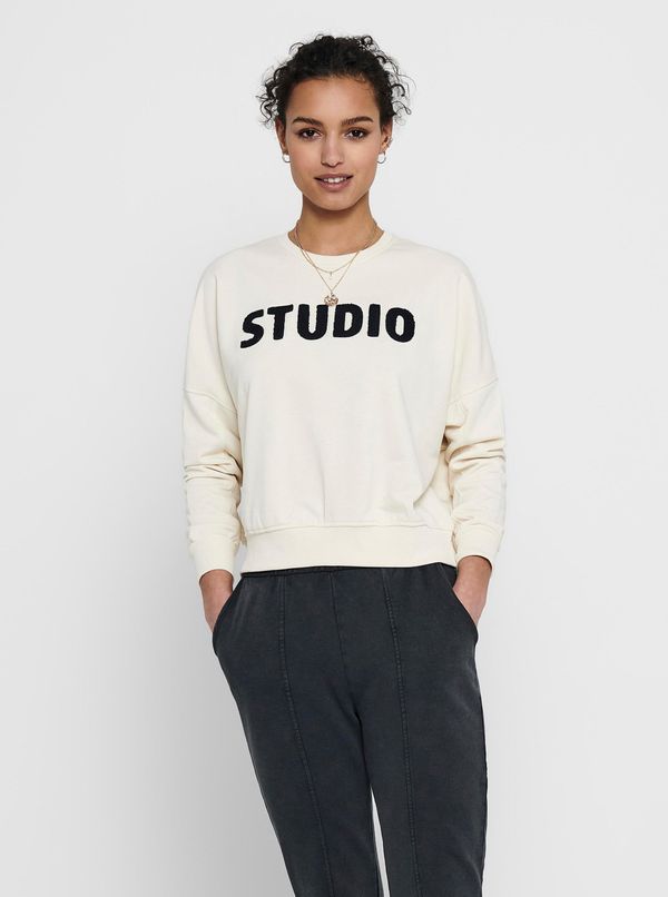 Only Cream sweatshirt with ONLY Edith - Women