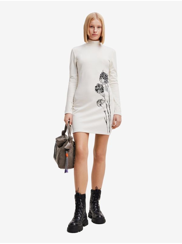 DESIGUAL Cream women's floral dress Desigual Jonquera - Lacroix - Women's