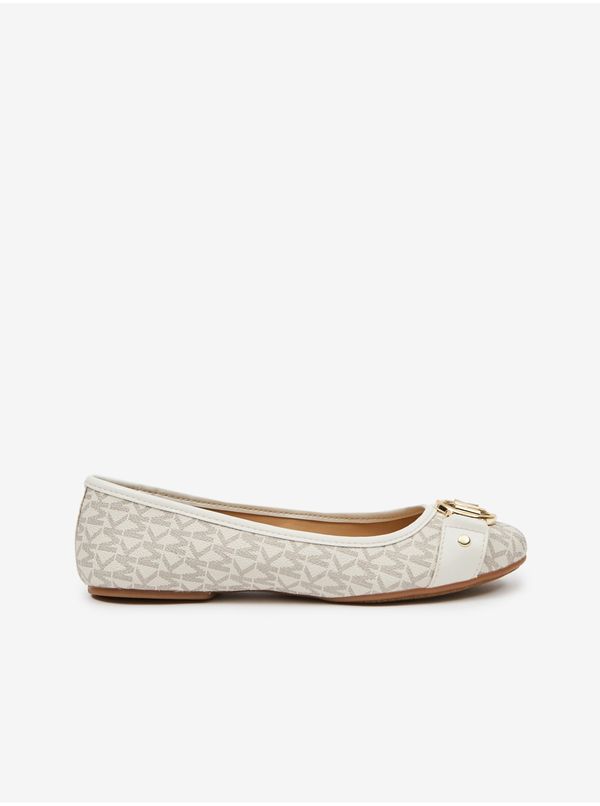 Michael Kors Cream Women's Patterned Ballerinas Michael Kors Rory Ballet - Women