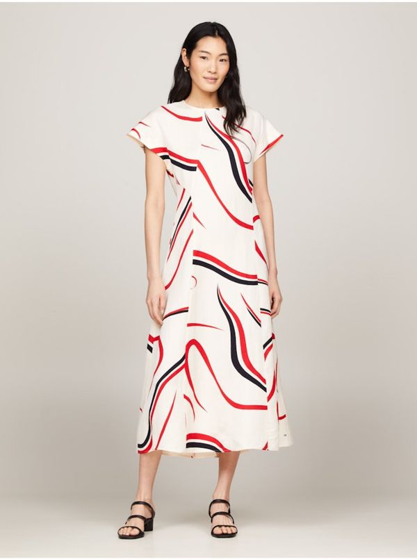 Tommy Hilfiger Cream women's patterned dress Tommy Hilfiger - Women