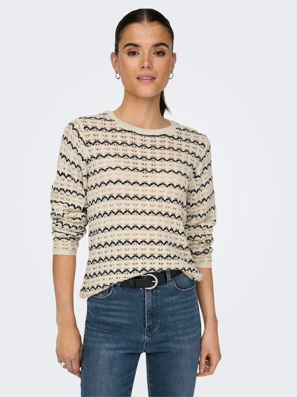 Only Cream women's patterned sweater ONLY Asa